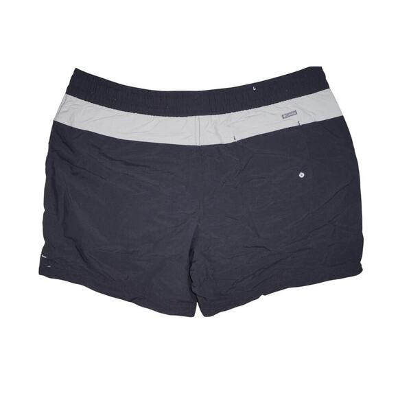 Columbia Men’s Swim Trunks Size L | Black Gray Nylon Board Shorts Mesh Liner - Picture 2 of 9